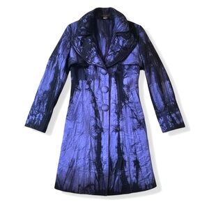 Design Todays Small Wire Collar Sleeveless Dress with Crop Jacket Tie Dye